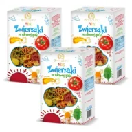 Makaron - Bartolini Kids Makaron dla dzieci z warzywami zwierzątka Zestaw 3 x 250 g - miniaturka - grafika 1