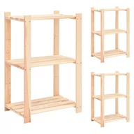 Szafy i regały magazynowe - vidaXL Regały z 3 półkami, 3 szt., 60x38x90 cm, sosna, 150 kg 8719883854779 - miniaturka - grafika 1