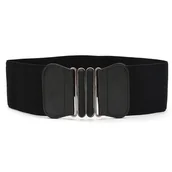 Paski - PASEK ELASTYCZNY gumowy PAS szeroki DAMSKI klamra - miniaturka - grafika 1