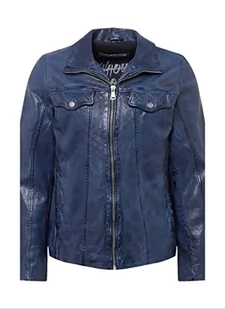 Freaky Nation Męska kurtka skórzana Being Cool-FN, Lazuli Blue, M - Kurtki męskie - miniaturka - grafika 1