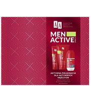 Zestawy kosmetyków damskich - AA Men Active - zestaw (Krem outdoorowy SPF30 50ml + Żel do mycia twarzy 150ml + Antyperspirant) - miniaturka - grafika 1