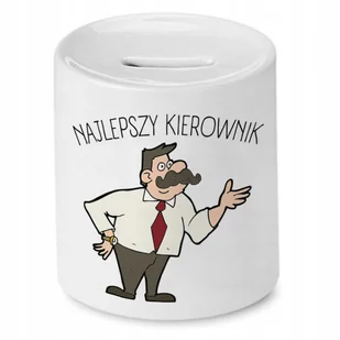 SKARBONKA DLA KIEROWNIKA NAJLEPSZY KIEROWNIK z Nadrukiem ze Zdjęciem - Skarbonki - miniaturka - grafika 1