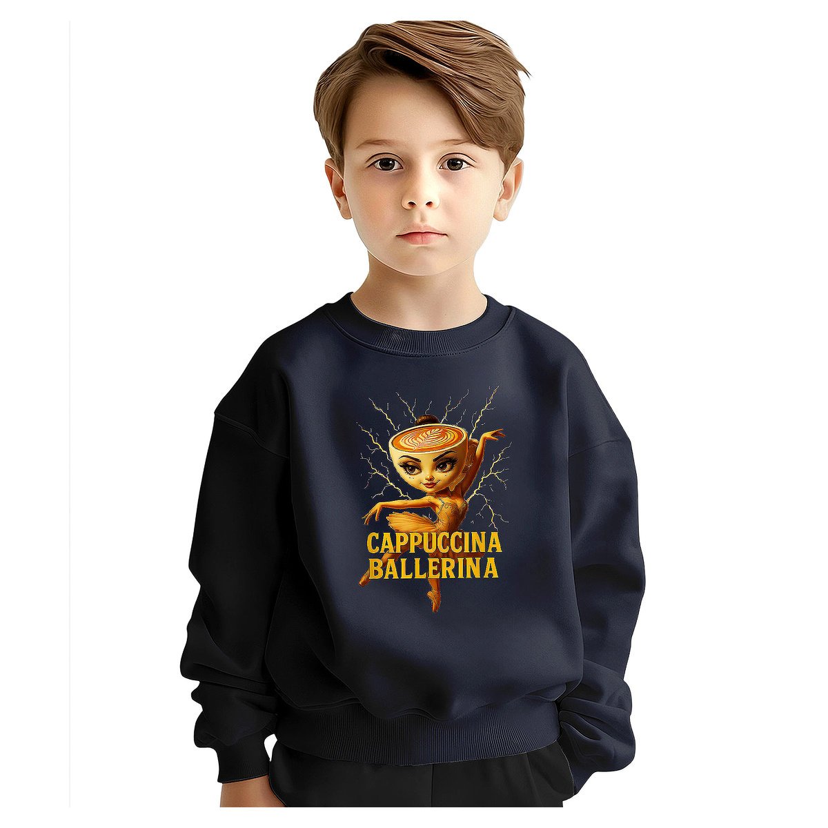 BLUZA DZIECIĘCA BRAINROT CAPPUCCINA BALLERINA 104 DLA DZIEWCZYNKI