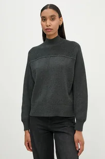 G-Star Raw sweter z domieszką kaszmiru kolor szary z półgolfem D25218-D771 - Swetry damskie - miniaturka - grafika 1