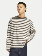 Koszulki męskie - Jack&Jones Longsleeve Islington 12273202 Beżowy Loose Fit - miniaturka - grafika 1