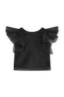 Koszulki dla dziewczynek - Karl Lagerfeld t-shirt dziecięcy kolor czarny - miniaturka - grafika 1