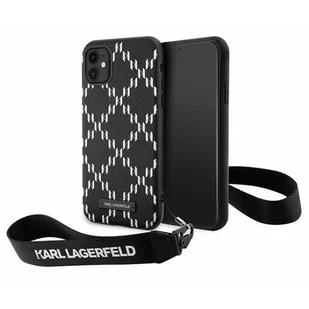 Karl Lagerfeld KLHCN61SAKLMBSK iPhone 11 / Xr  6.1" czarny/black hardcase Monogram Losange Saffiano - Etui i futerały do telefonów - miniaturka - grafika 1