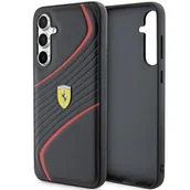 Etui i futerały do telefonów - Ferrari FEHCS23FEPTWK S23 FE S711 czarny/black hardcase Twist Metal Logo - miniaturka - grafika 1