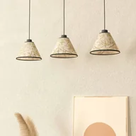 Lampy sufitowe - EGLO Lampa wisząca Oxpark, długość 92 cm, zielona/biała/czarna, 3-punktowa. - miniaturka - grafika 1