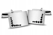 Spinki do mankietów i krawatów - Spinki do mankietów z kamieniami - miniaturka - grafika 1