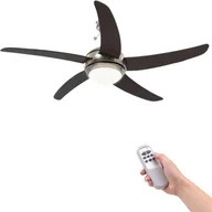 Wentylatory sufitowe - Dekoracyjny wentylator sufitowy z oświetleniem 128 cm brązowy - miniaturka - grafika 1