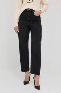 Spodnie damskie - Pinko jeansy damskie high waist - grafika 1