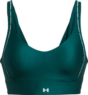 Under Armour Stanik treningowy Under Armour UA Infinity Low 2.0 Strap Bra Zielony XL - Bielizna sportowa damska - miniaturka - grafika 1