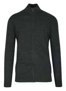 Sweter Grafitowy ze Stójką, Zapinany na Zamek, Ściągacze, Męski -BRAVE SOUL - Brave Soul - Swetry męskie - miniaturka - grafika 1