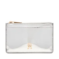 Etui na dokumenty i karty - Etui na karty kredytowe Tommy Hilfiger Long Cc Holder Met AW0AW18038 Srebrny - miniaturka - grafika 1