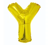 Balony i akcesoria - GoDan Balon foliowy litera Y, 14", złoty FG-L35ZY - miniaturka - grafika 1