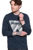 Bluzy męskie - WRANGLER CREW SWEAT NAVY W6M3HA114 112130741 - Wrangler - miniaturka - grafika 1