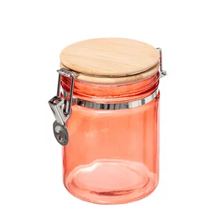 Zamykany słoik do przechowywania, różowy, 750 ml - Pojemniki kuchenne - miniaturka - grafika 1