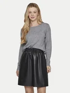 Swetry damskie - Vila Sweter Ril 14054177 Szary Regular Fit - miniaturka - grafika 1