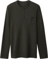 Koszulki męskie - esmara Men Koszulka męska z długim rękawem (Ciemnozielony, S (44/46)) - miniaturka - grafika 1