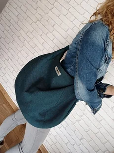 Duża torba worek boho turkusowa XXL na ramię - Torebki damskie Duża torba worek boho turkusowa XXL na ramię - Torebki damskie - miniaturka - grafika 1