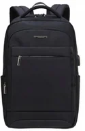 Torby na laptopy - Plecak Męski do Pracy Miejski na Laptopa Czarny Podręczny Podróżny - miniaturka - grafika 1