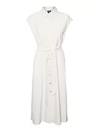 Sukienki - VERO MODA Sukienka damska Vmmymilo Sl Calf Shirt Dress WVN Ga, Snow White, M - miniaturka - grafika 1