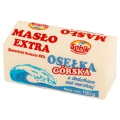 Masło i margaryna - Sobik Masło ekstra osełka górska z dodatkiem soli morskiej 100 g - miniaturka - grafika 1