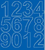 Pasmanteria - Cyfry samoprzylepne 7 cm niebieski matowy - Matowa - miniaturka - grafika 1