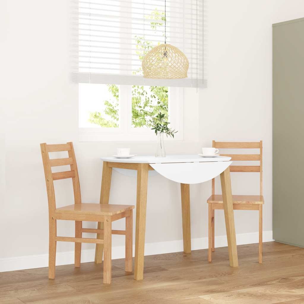 vidaXL Krzesła do jadalni 2 szt. lite drewno guma