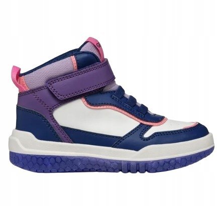 GEOX SPORTOWE BUTY DZIECIĘCE GRANATOWO BIAŁE Z RZEPAMI 37 1J3A