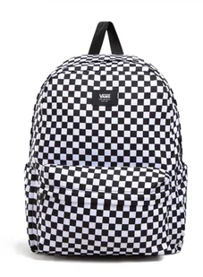 Plecak młodzieżowy Vans Old Skool Check Backpack - black / white - Plecaki - miniaturka - grafika 1