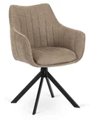 Krzesła - Obrotowe beżowe krzesło tapicerowane G2-E52 - miniaturka - grafika 1