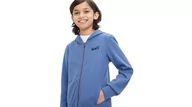 Bluzy dla chłopców - Levi's Chłopięca bluza z kapturem Lvb Logo Full Zip 8eg980 Hooded Sweatshirt, Granatowy (True Navy), 8 Lat - miniaturka - grafika 1