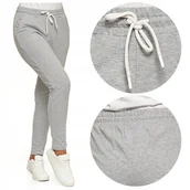 Dresy damskie - Szare DRESOWE SPODNIE DAMSKIE Wygodne Dresy MORAJ r. 4XL - miniaturka - grafika 1