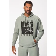 Bluzy sportowe męskie - Męska Bluza z kapturem fitness koszykarski nadruk - miniaturka - grafika 1