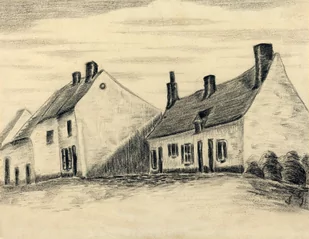 Plakat, The Zandmennik House, Vincent van Gogh, 50x40 cm - Plakaty - miniaturka - grafika 1