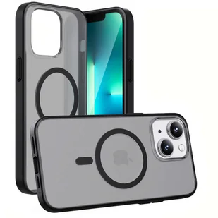 Etui matowe Alogy MagCase do MagSafe obudowa z pierścieniem magnetycznym do Apple iPhone 14 Czarne - Etui i futerały do telefonów - miniaturka - grafika 13