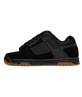 Koszulki męskie - DC Męskie buty skate Stag Low Top, Czarny/guma, 7.5 - grafika 1