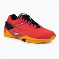 Buty sportowe męskie - Buty do piłki ręcznej Mizuno Wave Stealth Neo radiant red/white/carrot curl - miniaturka - grafika 1