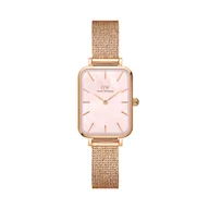 Zegarki damskie - Zegarek Daniel Wellington Quadro Pressed DW00100510 Złoty - miniaturka - grafika 1