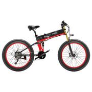 Rowery elektryczne - BEZIOR X-PLUS Electric Bike 1500W Motor 48V 17.5Ah Battery 26*4.0 Tire Mountain Bike 40 km/h Max Speed 200kg Load - Red - miniaturka - grafika 1