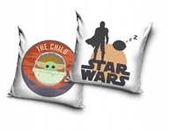 Poszewki na poduszki - Star Wars Baby Yoda Grogu poszewka na poduszkę jasiek 40x40 welurowa VELVET - miniaturka - grafika 1