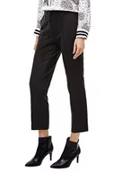 Spodnie damskie - s.Oliver BLACK LABEL Damskie spodnie regular fit: spodnie z weluru, czarny (True Black), 44 PL - miniaturka - grafika 1