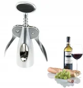 Korkociągi i otwieracze - Korkociąg Otwieracz Do Butelek Wina stalowy - miniaturka - grafika 1
