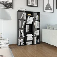 Parawany - vidaXL Przegroda/regał na książki, czarny, 100x24x140 cm vidaXL - miniaturka - grafika 1