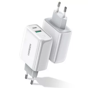 Ugreen Ugreen szybka ładowarka sieciowa USB Typ C / USB 36 W Quick Charge 4.0 Power Delivery biały (60468 CD170) 60468 CD170 - Ładowarki do telefonów - miniaturka - grafika 1