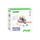 Zabawy w naśladowanie dorosłych - TOOKY TOY Drewniany Tort Urodzinowy ze Świeczkami Rzepy - miniaturka - grafika 1