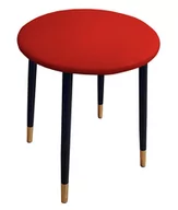 Taborety i hokery - Taboret TRIX D15 czerwony podstawa czarna/złota - miniaturka - grafika 1