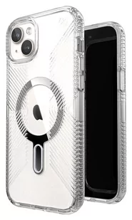 Speck Presidio Perfect-Clear Grip ClickLock & MagSafe do iPhone 15 Plus / iPhone 14 Plus (Clear / Chrome Finish / Serene Silver) - Etui i futerały do telefonów - miniaturka - grafika 1